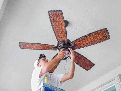 Ceiling fan installation in St. Louis, MO