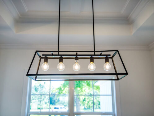 A ceiling lighting fixture in a St Louis home